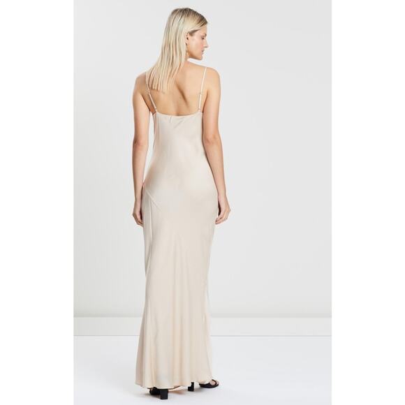Shona Joy Luxe Bias Cowl Slip Dress Champagne Size 8 NWT Chic Silhouette Satin - Picture 9 of 15